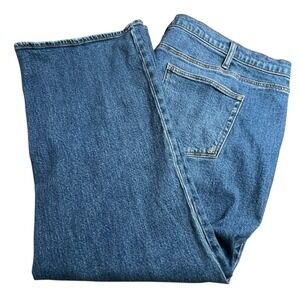 Silver Jeans Co Womens Plus Size 22 Baggy Bootcut Medium Wash High Rise Jeans